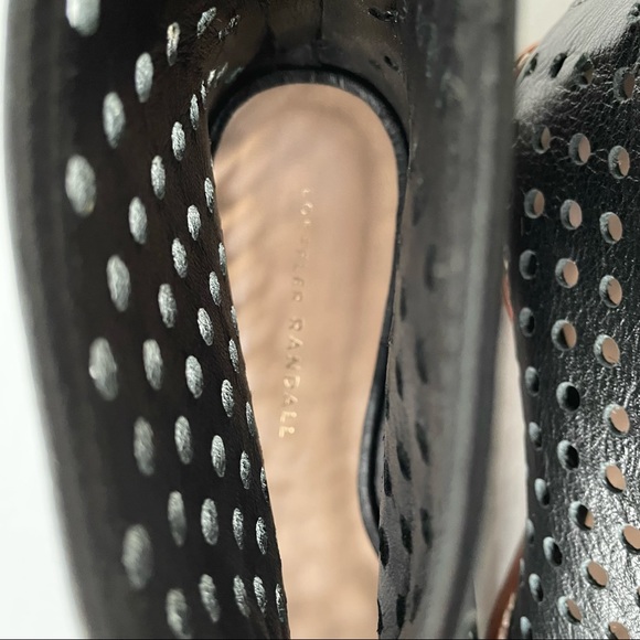 Loeffler Randall Ione Black Laser Cut Perforated Open Toe Ankle Bootie size 7 - Picture 9 of 12